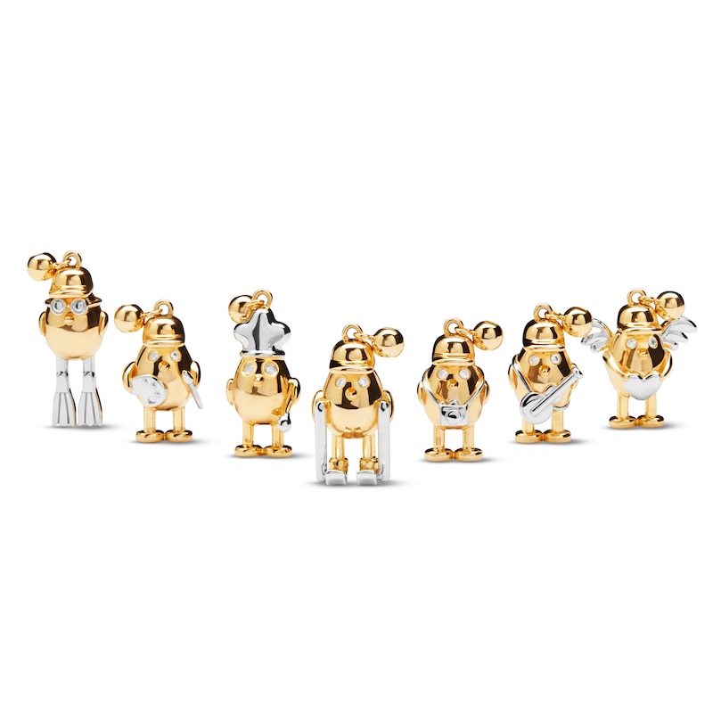 Main Image 2 of PDPAOLA™ at Zales Cubic Zirconia Artist Bead Charm in Sterling Silver with 18K Gold Plate