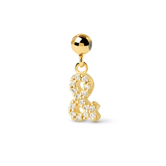 PDPAOLAâ¢ at Zales Cubic Zirconia Ampersand Bead Charm in Sterling Silver with 18K Gold Plate