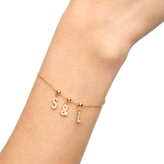 PDPAOLAâ¢ at Zales Cubic Zirconia Ampersand Bead Charm in Sterling Silver with 18K Gold Plate