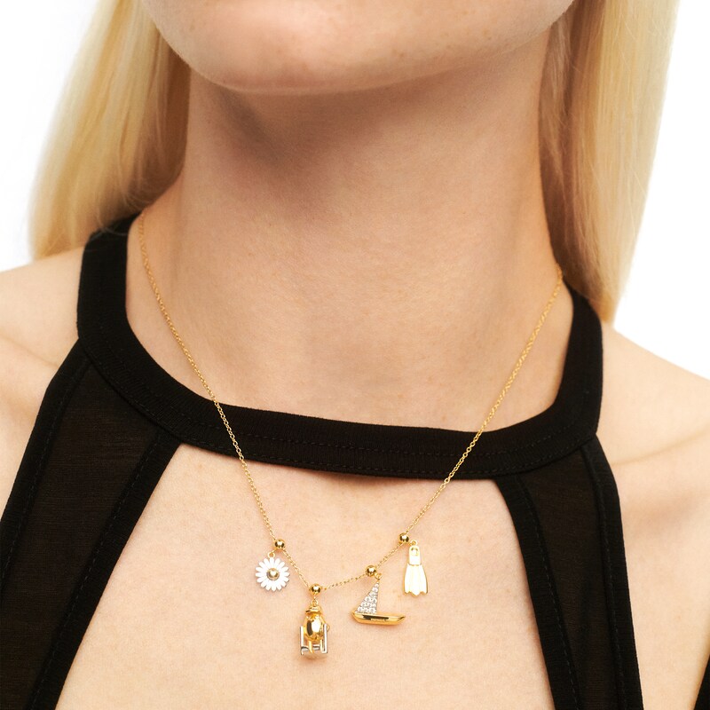 Main Image 2 of PDPAOLA™ at Zales Cubic Zirconia Sailboat Bead Charm in Sterling Silver with 18K Gold Plate