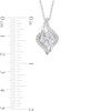 Thumbnail Image 4 of Cushion-Cut White Lab-Created Sapphire Bypass Frame Pendant, Ring and Stud Earrings Set in Sterling Silver
