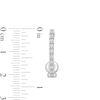 Thumbnail Image 3 of 6.0mm Freshwater Cultured Pearl and White Lab-Created Sapphire Hoop Earrings in Sterling Silver