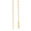 Thumbnail Image 2 of Heart-Shaped Pink and White Lab-Created Sapphire "nana" Chain Necklace in Sterling Silver with 14K Gold Plate