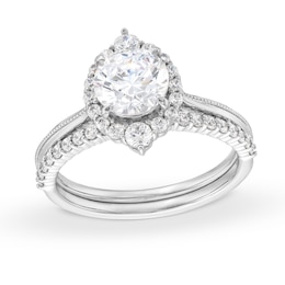 2 CT. T.W. Diamond Marquise-Shaped Frame Bridal Set in 14K White Gold