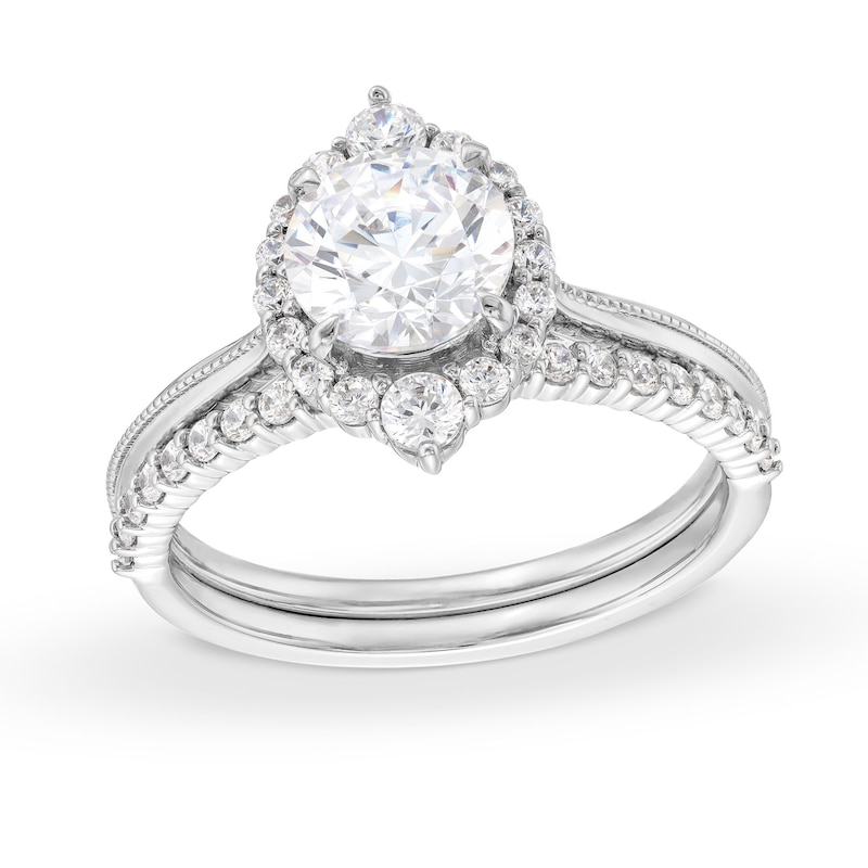 Main Image 1 of 2 CT. T.W. Diamond Marquise-Shaped Frame Bridal Set in 14K White Gold