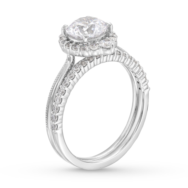 Main Image 3 of 2 CT. T.W. Diamond Marquise-Shaped Frame Bridal Set in 14K White Gold