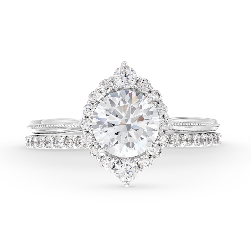 Main Image 4 of 2 CT. T.W. Diamond Marquise-Shaped Frame Bridal Set in 14K White Gold