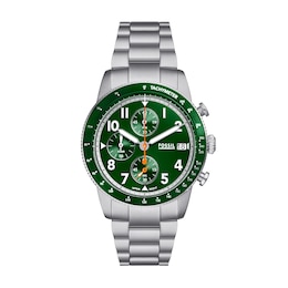 Men’s Fossil Sport Tourer Chronograph Watch with Green Dial (Model: FS6048)