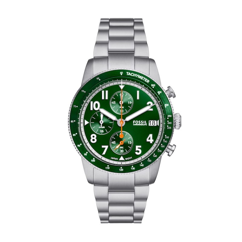 Main Image 1 of Men’s Fossil Sport Tourer Chronograph Watch with Green Dial (Model: FS6048)