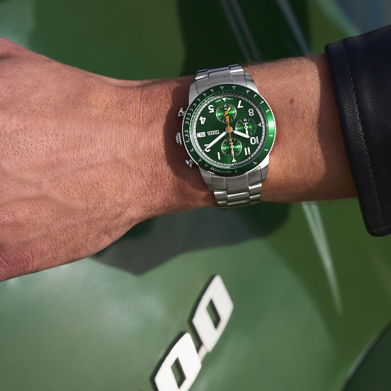 Main Image 4 of Men’s Fossil Sport Tourer Chronograph Watch with Green Dial (Model: FS6048)