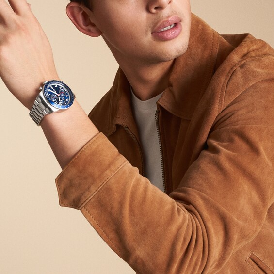 Menâs Fossil Sport Tourer Chronograph Watch with Blue Dial (Model: Fs6047)