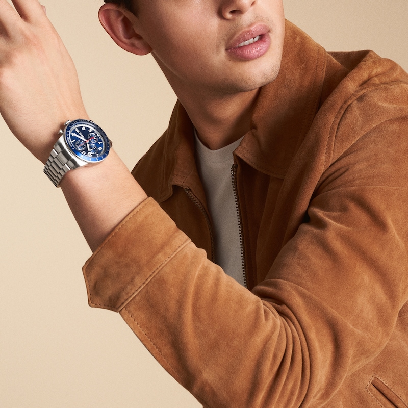 Main Image 4 of Men’s Fossil Sport Tourer Chronograph Watch with Blue Dial (Model: FS6047)