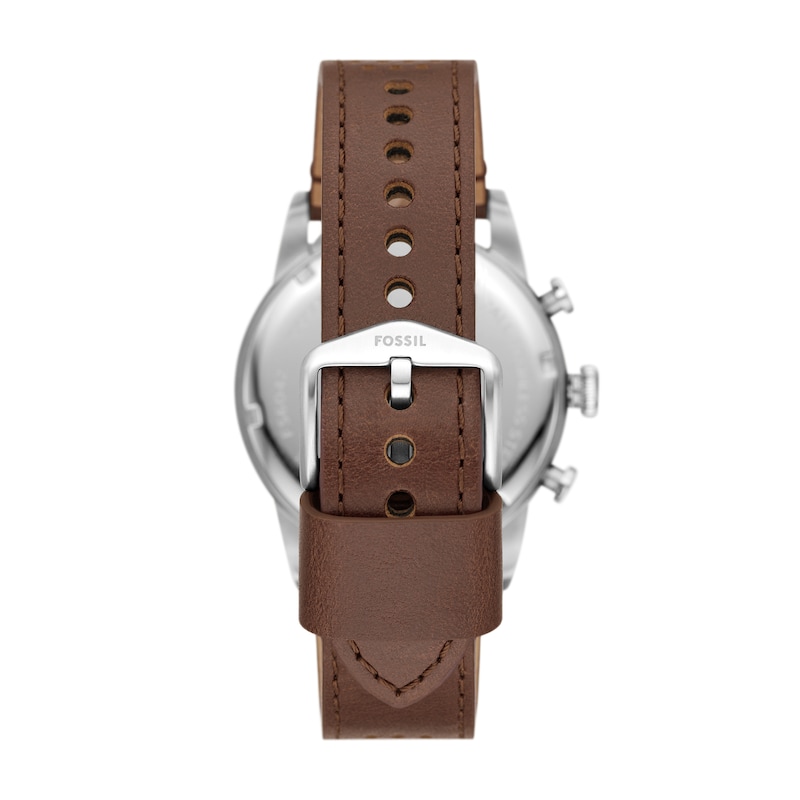 Main Image 2 of Men’s Fossil Sport Tourer Brown Leather Strap Chronograph Watch with Cream Dial (Model: FS6042)