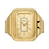 Thumbnail Image 2 of Ladies’ Fossil Raquel Gold-Tone IP Ring Watch with Rectangular Gold-Tone Sunray Dial (Model: ES5343)