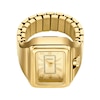 Thumbnail Image 3 of Ladies’ Fossil Raquel Gold-Tone IP Ring Watch with Rectangular Gold-Tone Sunray Dial (Model: ES5343)