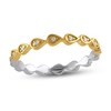 Thumbnail Image 2 of 1/6 Ct. T.W. Lab-Created Diamond Double-Sided Teardrop Ring in Sterling Silver and 14K Gold Plate (F/SI2)