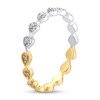 Thumbnail Image 3 of 1/6 Ct. T.W. Lab-Created Diamond Double-Sided Teardrop Ring in Sterling Silver and 14K Gold Plate (F/SI2)