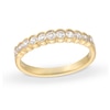 Thumbnail Image 1 of 3/8 CT. T.W. Diamond Bezel-Set Eleven Stone Scallop Edge Anniversary Band in 14K Gold