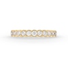 Thumbnail Image 4 of 3/8 CT. T.W. Diamond Bezel-Set Eleven Stone Scallop Edge Anniversary Band in 14K Gold
