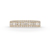 Thumbnail Image 4 of 5/8 CT. T.W. Baguette and Round Diamond Triple Row Anniversary Band in 14K Gold