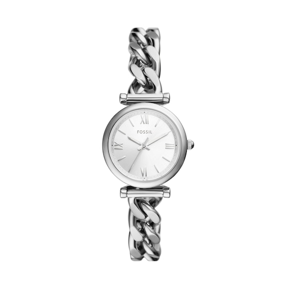 Ladiesâ Fossil Carlie Watch with Silver-Tone Sunray Dial (Model: Es5331)