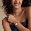 Thumbnail Image 4 of Ladies’ Fossil Carlie Gold-Tone IP Watch with Silver-Tone Sunray Dial (Model: ES5329)