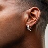 Thumbnail Image 2 of 1/2 CT. T.W. Certified Lab-Grown Diamond Huggie Hoop Earrings in 14K White Gold (F/SI2)