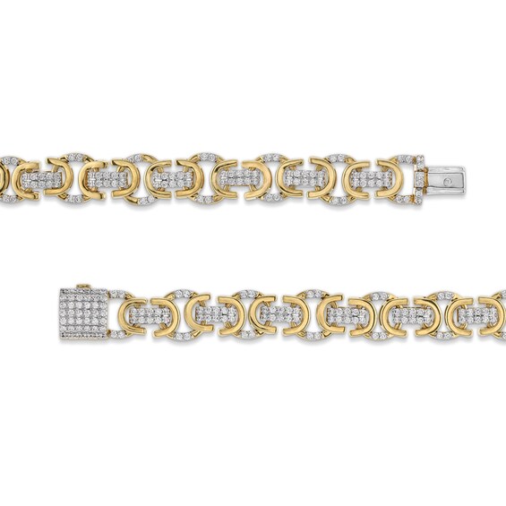 7-1/8 CT. T.w. Certified Lab-Grown Diamond Mirrored "C" Link Necklace in 10K Gold (F/Si2) - 22"