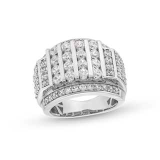 4 CT. T.W. Lab-Grown Diamond Mtuli-Row Column Ring in 10K White Gold (F/SI2)