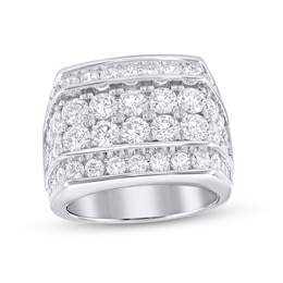 5 CT. T.W. Certified Lab-Grown Diamond Multi-Row Ring in 10K White Gold (F/SI2)