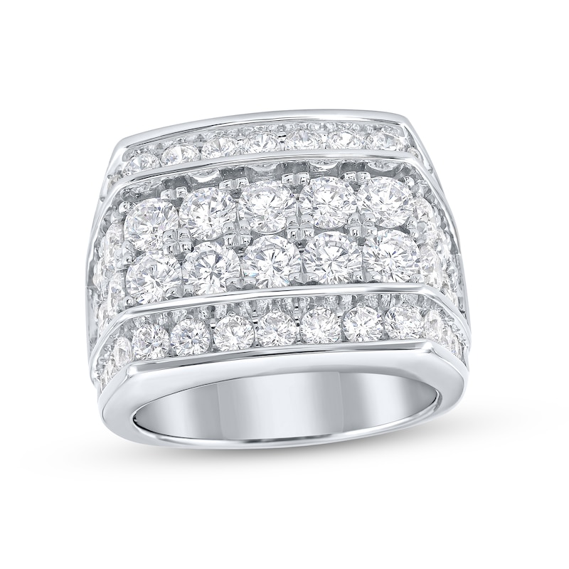 Main Image 1 of 5 CT. T.W. Certified Lab-Grown Diamond Multi-Row Ring in 10K White Gold (F/SI2)