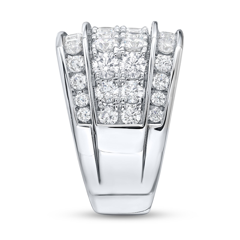 Main Image 2 of 5 CT. T.W. Certified Lab-Grown Diamond Multi-Row Ring in 10K White Gold (F/SI2)