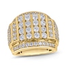 Thumbnail Image 1 of 4 CT. T.W. Certified Lab-Grown Diamond Multi-Row Column Ring in 10K Gold (F/SI2)
