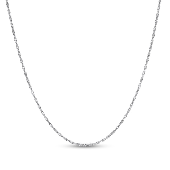2.0mm Diamond-Cut Singapore Chain Necklace in Solid Sterling Silver