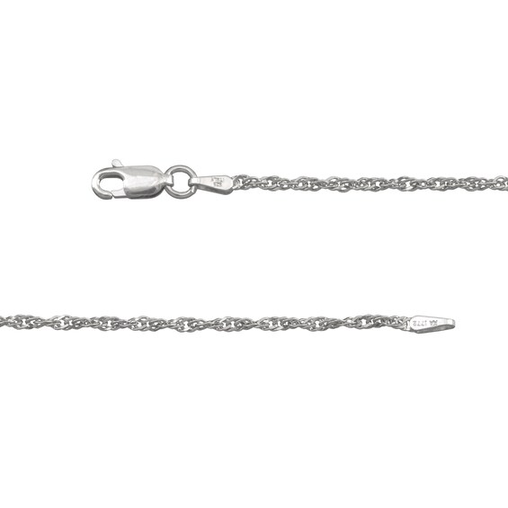 2.0mm Diamond-Cut Singapore Chain Necklace in Solid Sterling Silver