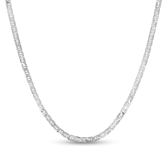 3.9mm Diamond-Cut Mariner Chain Necklace in Solid Sterling Silver