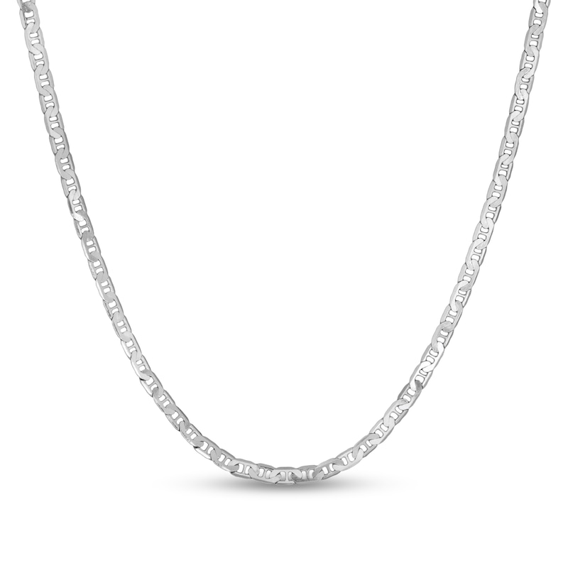Main Image 1 of 3.9mm Diamond-Cut Mariner Chain Necklace in Solid Sterling Silver - 20"