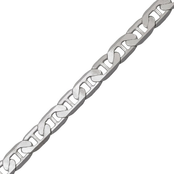3.9mm Diamond-Cut Mariner Chain Necklace in Solid Sterling Silver - 20"