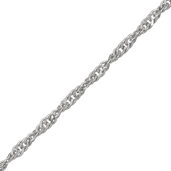 2.2mm Diamond-Cut Singapore Chain Necklace in Solid Sterling Silver - 20"