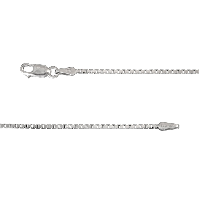 Main Image 2 of 1.2mm Diamond-Cut Box Chain Necklace in Solid Sterling Silver - 18"