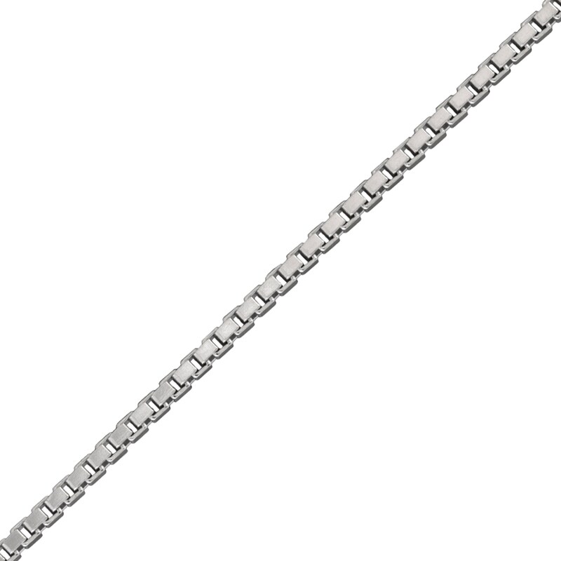 Main Image 3 of 1.2mm Diamond-Cut Box Chain Necklace in Solid Sterling Silver - 18"