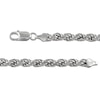 Thumbnail Image 1 of 4.3mm Diamond-Cut Rope Chain Bracelet in Solid Sterling Silver - 8.5"