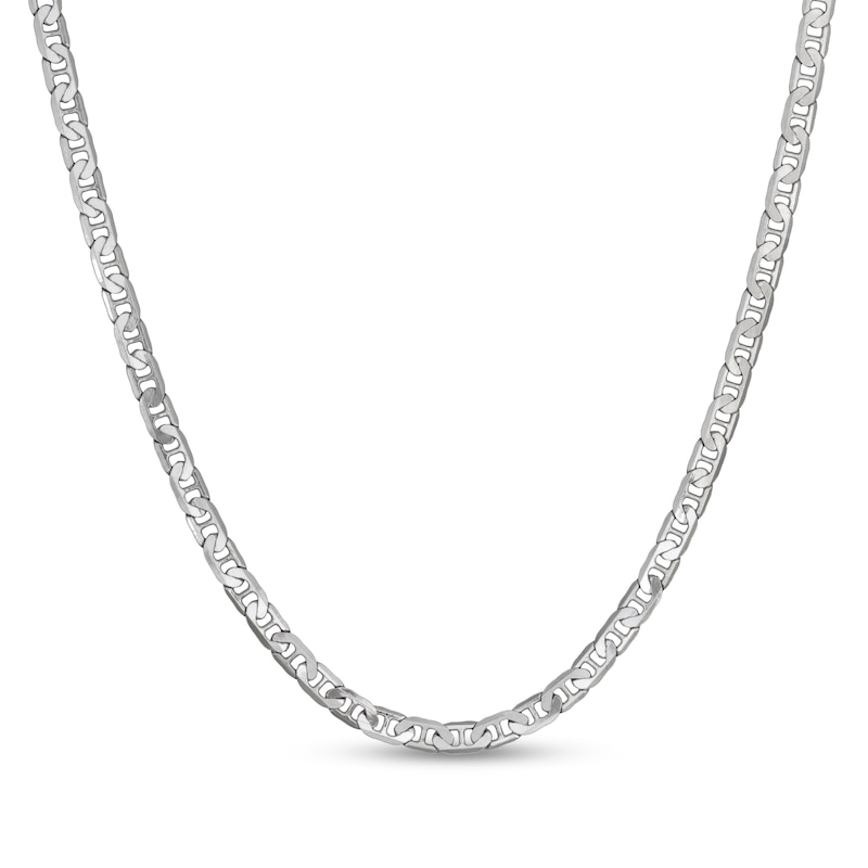 Main Image 1 of 4.8mm Diamond-Cut Mariner Chain Necklace in Solid Sterling Silver - 20&quot;