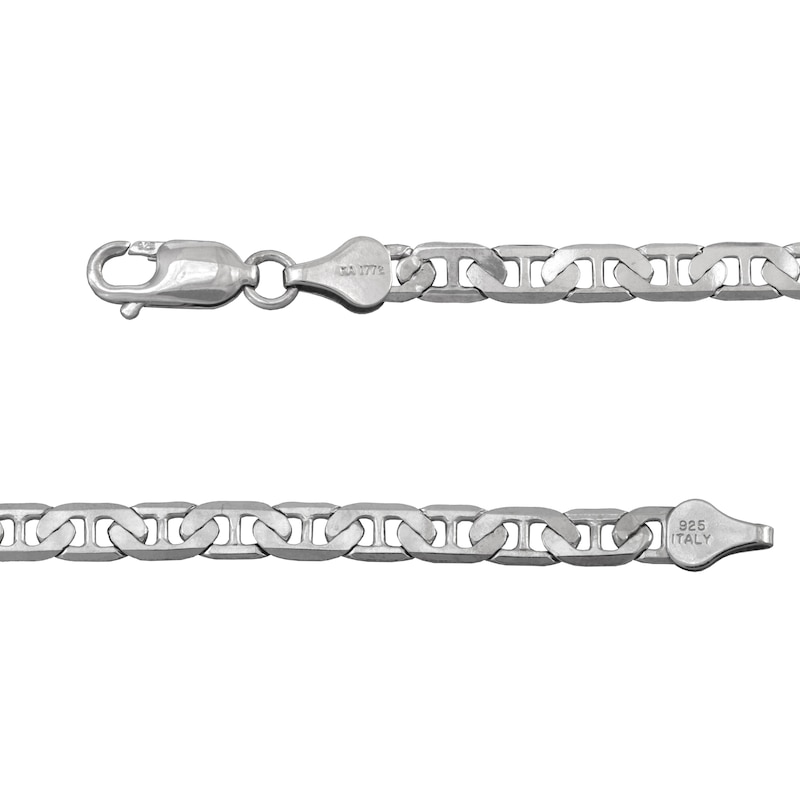 Main Image 2 of 4.8mm Diamond-Cut Mariner Chain Necklace in Solid Sterling Silver - 20&quot;