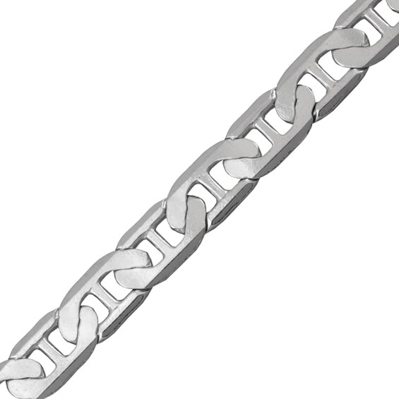 4.8mm Diamond-Cut Mariner Chain Necklace in Solid Sterling Silver - 20"