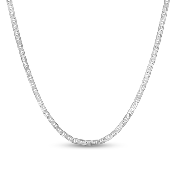3.9mm Diamond-Cut Mariner Chain Necklace in Solid Sterling Silver - 18"