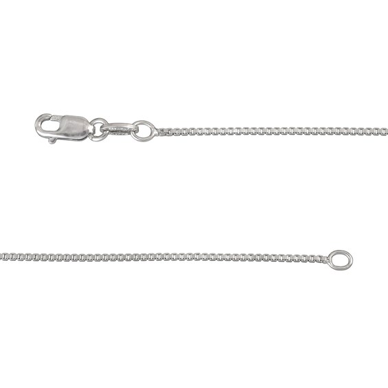 1.0mm Diamond-Cut Box Chain Necklace in Solid Sterling Silver - 20"