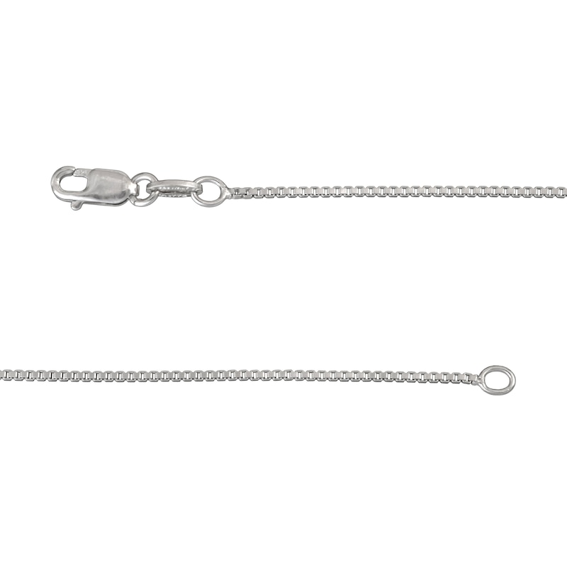 Main Image 2 of 1.0mm Diamond-Cut Box Chain Necklace in Solid Sterling Silver - 20"