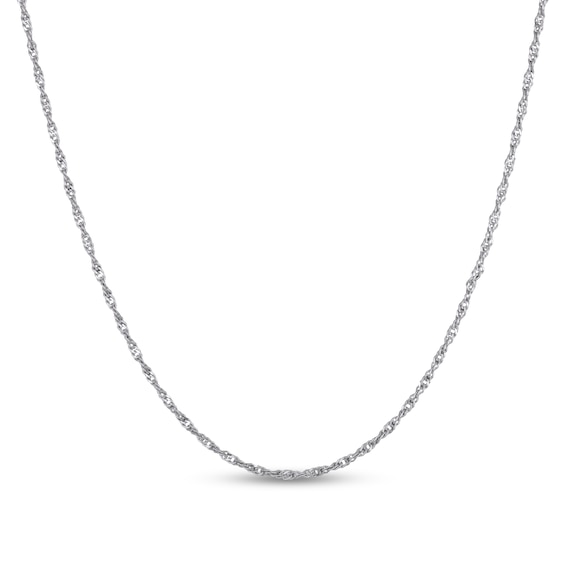 2.2mm Diamond-Cut Singapore Chain Necklace in Solid Sterling Silver - 24"