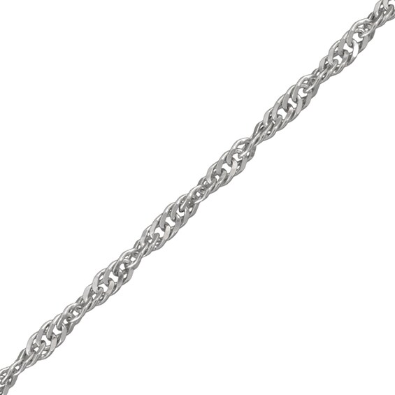2.2mm Diamond-Cut Singapore Chain Necklace in Solid Sterling Silver - 24"